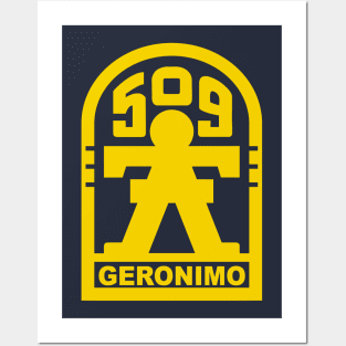 Mod.2 Geronimo 509th Airborne Parachute Posters and Art